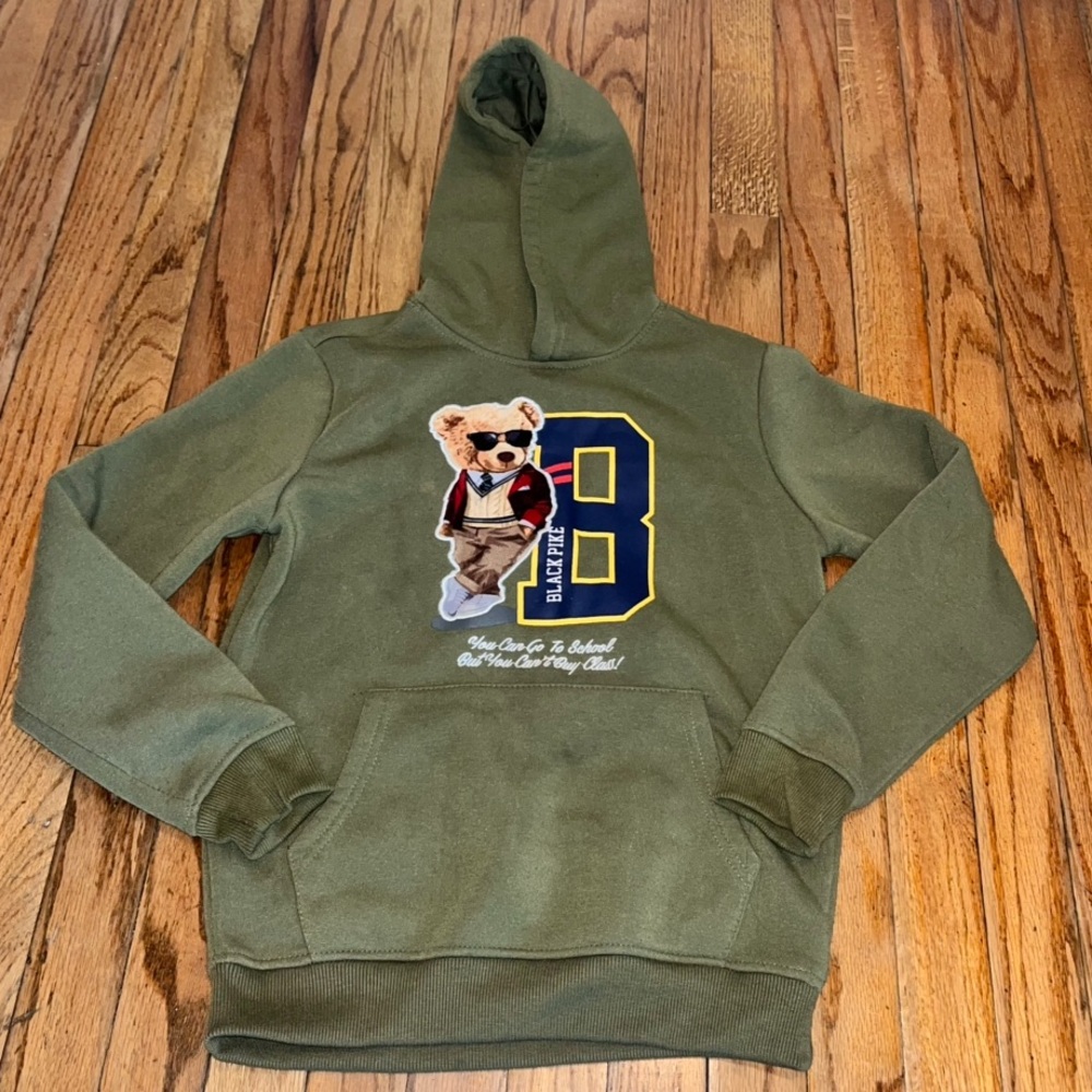 Black Pike Hoodie Size 8: “You Can Go To School But You Can’t Buy Class”.